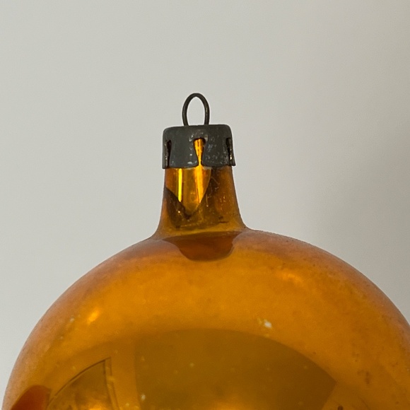 1950s Poland Bronze Mercury Glass Christmas Tree Ornaments Vintage Set of 6 - Picture 7 of 15